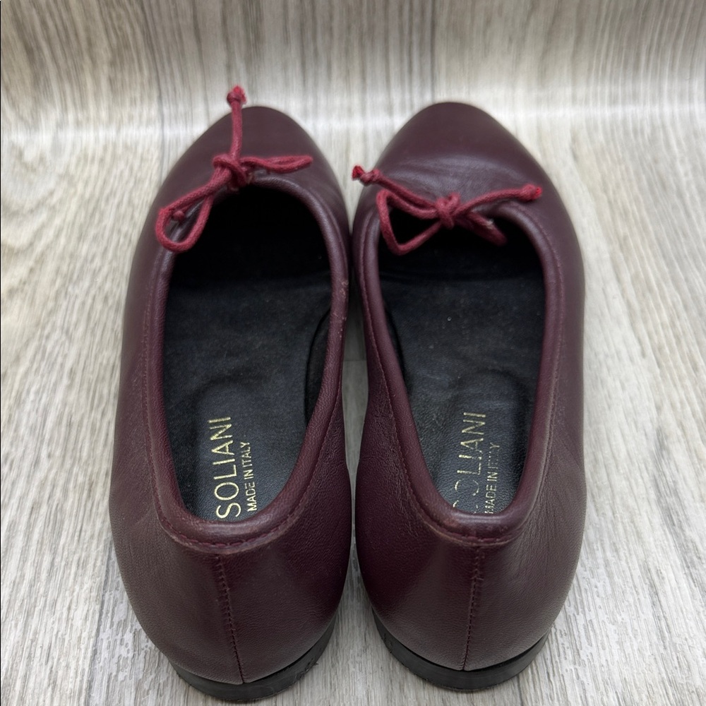 A. Soliani Maroon Ballet Flats Made In Italy - Picture 7 of 10
